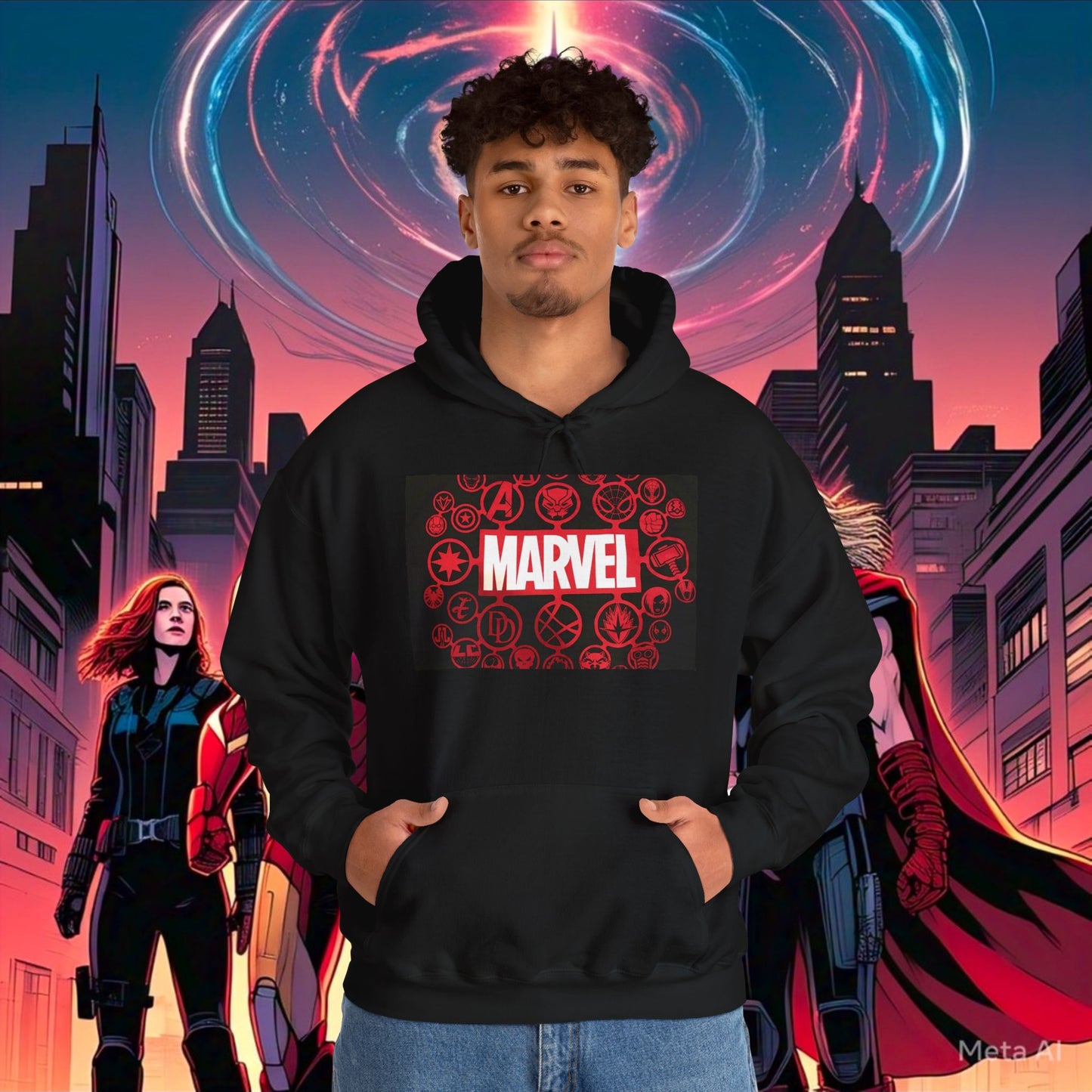 Marvel Graphic Unisex Hoodie - Cozy, Stylish Sweatshirt for Fans