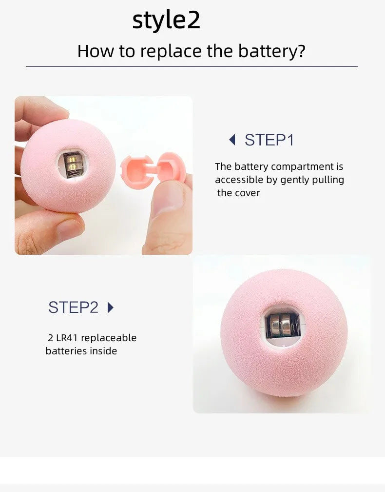 Electric Cat Ball Toys Automatic Rolling Smart Cat Toys for Cats Training Self-moving Kitten Toys for Indoor Interactive Playing