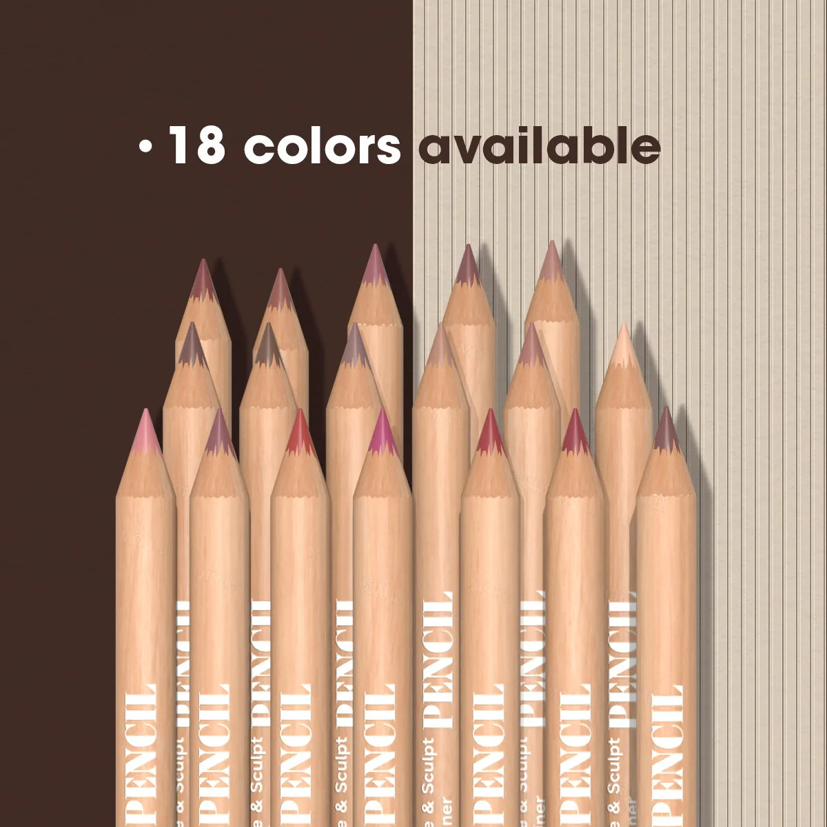 6pcs Face Secret Lip Liner Pencil Set,Ultra-Fine,Smooth Long Lasting Waterproof Matte Velvet,Brown Mixed Color