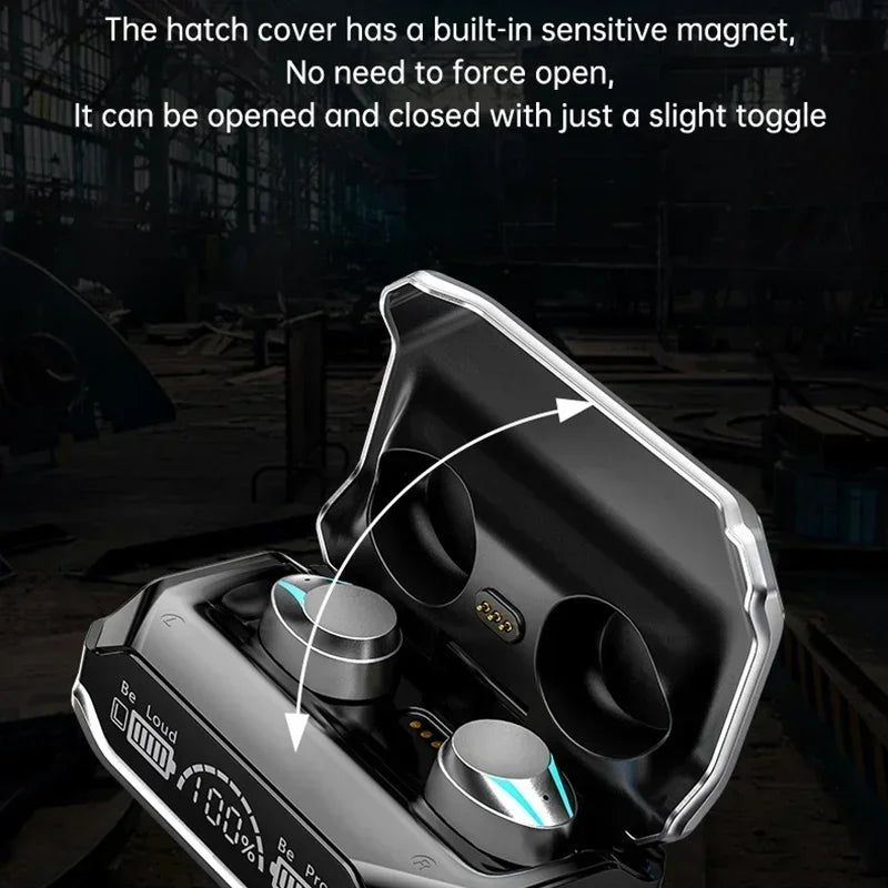 M41 Bluetooth Earphones Wireless Headphones Smart Touch Wireless Headset LED Display Stereo Sound Earbuds for Smartphones