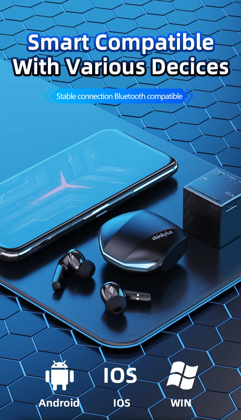 Choice Lenovo GM2 Pro Gaming Headset Bluetooth 5.3 Dual Mode Music Sport Earbuds Noise Reduction Headphones with Mic HD Call