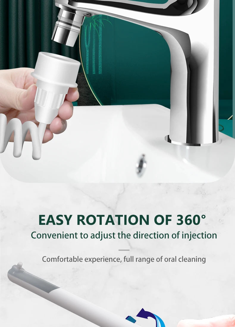 New Faucet Oral Irrigator Portable Teeth Cleaner Dental Water Flosser Pressure Adjustable Water Pick Jet Flossing No Charge Need