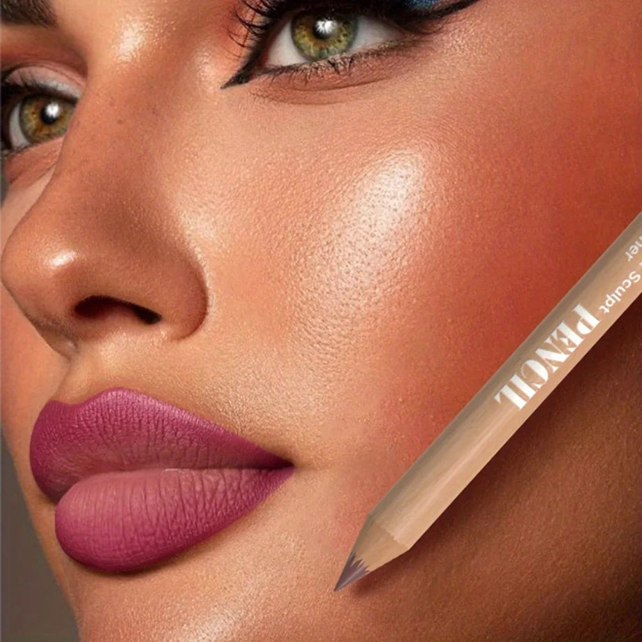 3Pcs Long-Lasting Velvet Lip Liner Matte Lipstick Waterproof Perfect Gift for Valentine's Day, Lip Liner Set