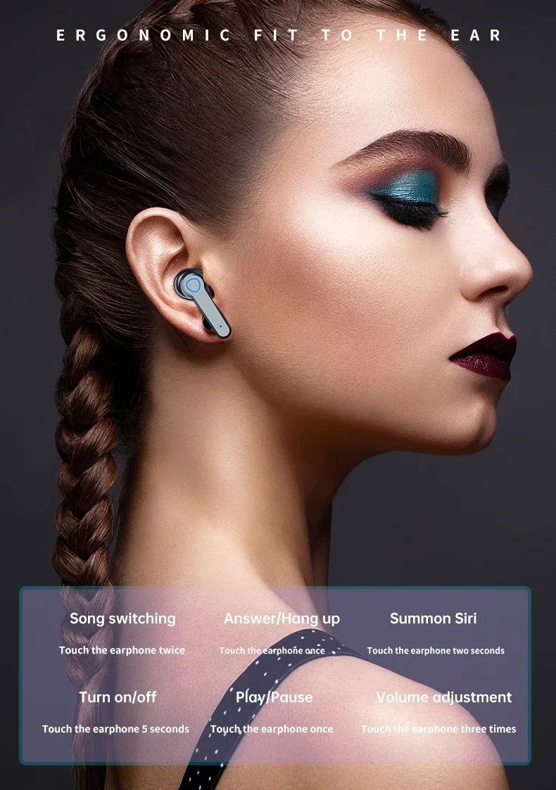 M19 TWS Wireless Headphones Earphones Bluetooth Stereo Noise Reduction Waterproof Sports Earbuds Headsets With Mic