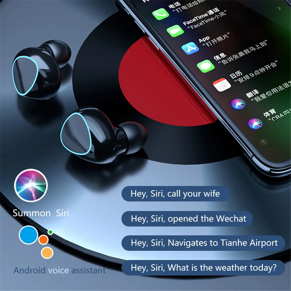 M10 Wireless Headphone Bluetooth Earphones Waterproof Earpieces Sport Earbuds For Huawei iPhone OPPO Xiaomi TWS Music Headset