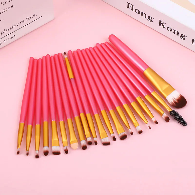 20pcs Makeup Brushes Portable Blush Brush Eyeshadow Brush Loose Powder Brush Beginner Complete Set Of Beauty Tools
