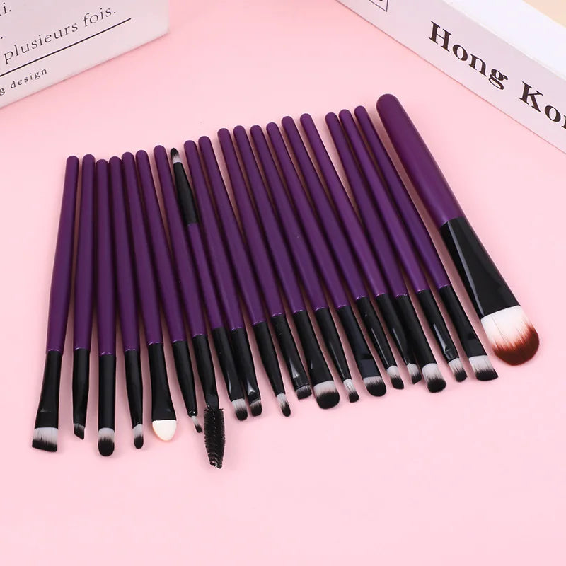 20pcs Makeup Brushes Portable Blush Brush Eyeshadow Brush Loose Powder Brush Beginner Complete Set Of Beauty Tools