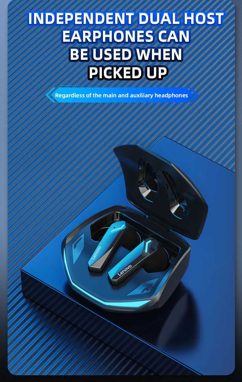 Choice Lenovo GM2 Pro Gaming Headset Bluetooth 5.3 Dual Mode Music Sport Earbuds Noise Reduction Headphones with Mic HD Call