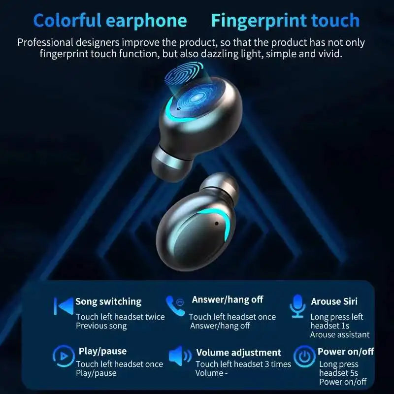 F9-5 TWS Earphone Bluetooth 5.1 Wireless Headphones Hifi Stereo Sport Earbuds Airdots Headset Ps4 Hearing Aids With Mic Handfree