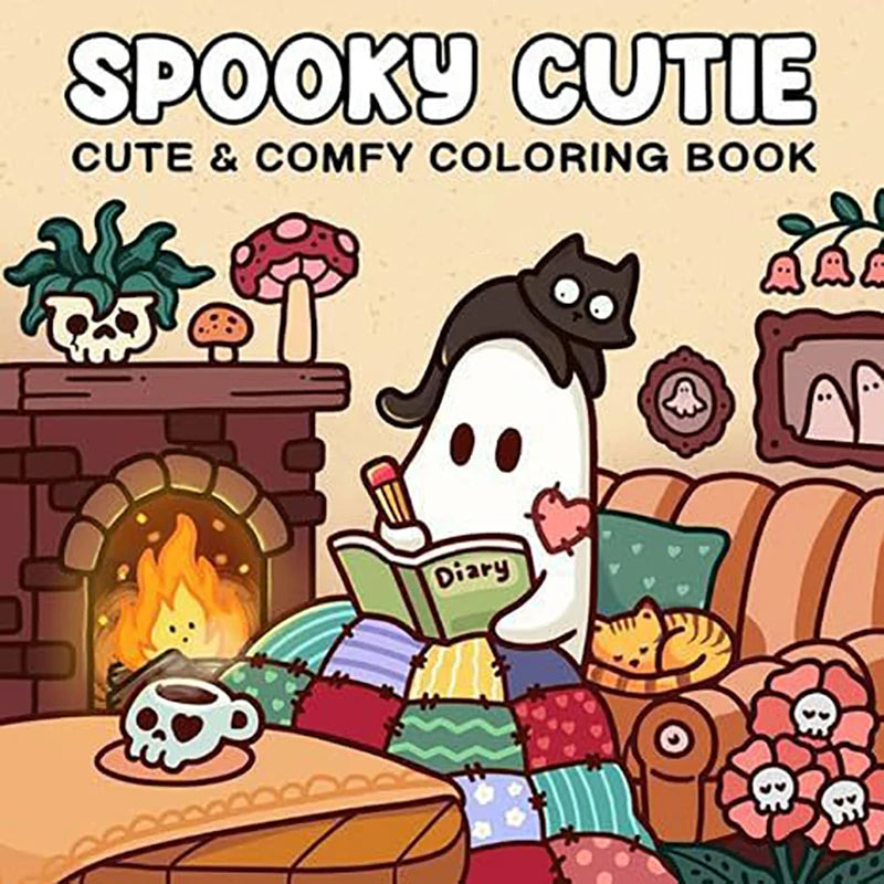 Christmas Coloring Book COZY FRIENDS Coloring Book For Adults And Teens Featuring Adorable Creepy Creatures for Christmas Gifts