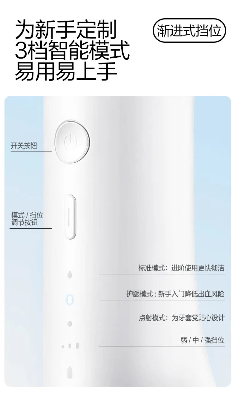 Original SOOCAS W3 Pro Water Flosser Teeth 4 Type Nozzle Cleaner Oral Irrigator Rechargeable Cleaner Water Tank Removeable