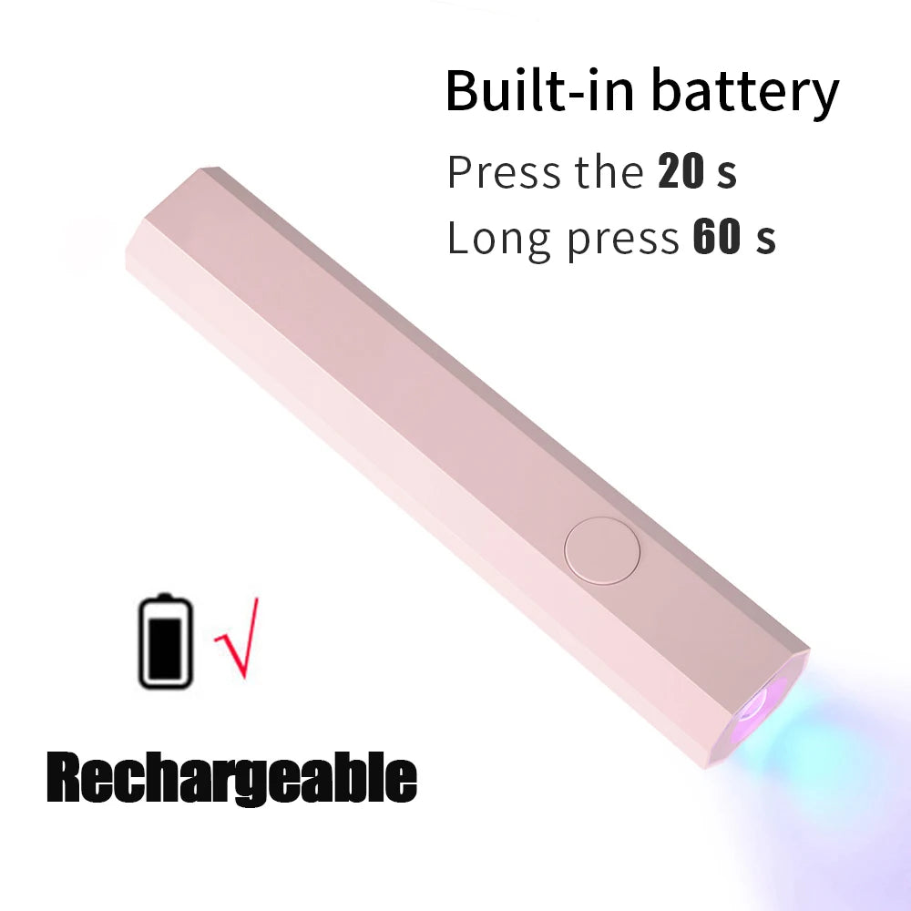 Mini Handheld UV/LED Light for Nails With LED Display Small Portable Mini UV Light for Gel Nail 2 Timer Setting LED Nail Lamp