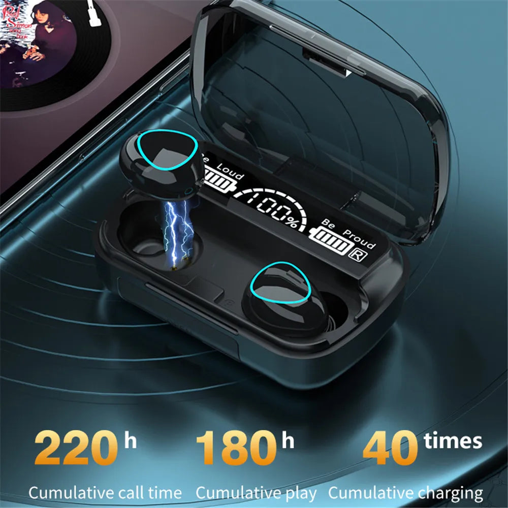 M10 Wireless Headphone Bluetooth Earphones Waterproof Earpieces Sport Earbuds For Huawei iPhone OPPO Xiaomi TWS Music Headset