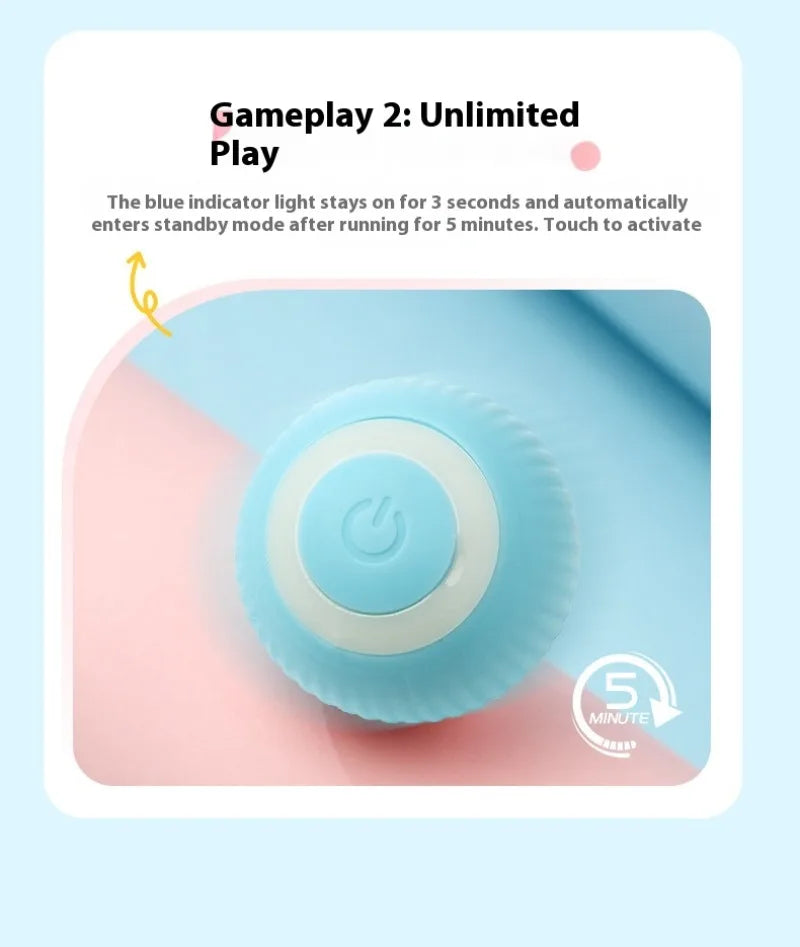 Gravity Intelligent Rolling Ball Cat Toys USB Charging Pet Accessorie Grinding Teeth Resistant To Bite Amuse Pet Toys kitten