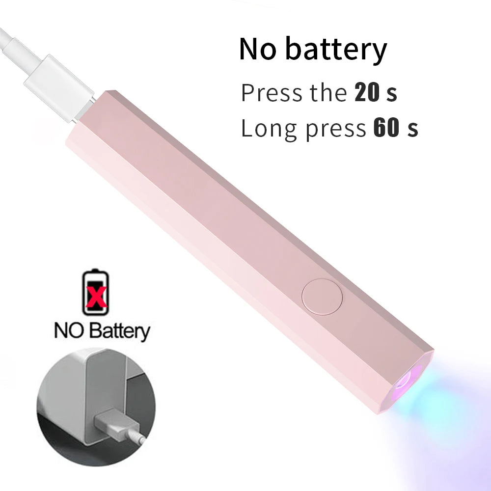 Mini Handheld UV/LED Light for Nails With LED Display Small Portable Mini UV Light for Gel Nail 2 Timer Setting LED Nail Lamp