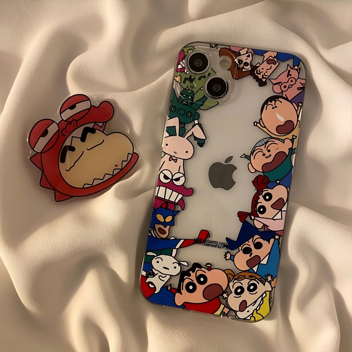 S-Shinchans C-Crayons Avatar bracket Phone Case For iPhone 16 15 14 13 12 11 Mini Pro Max X XR XSMax 7 8 Plus Transparent Cover