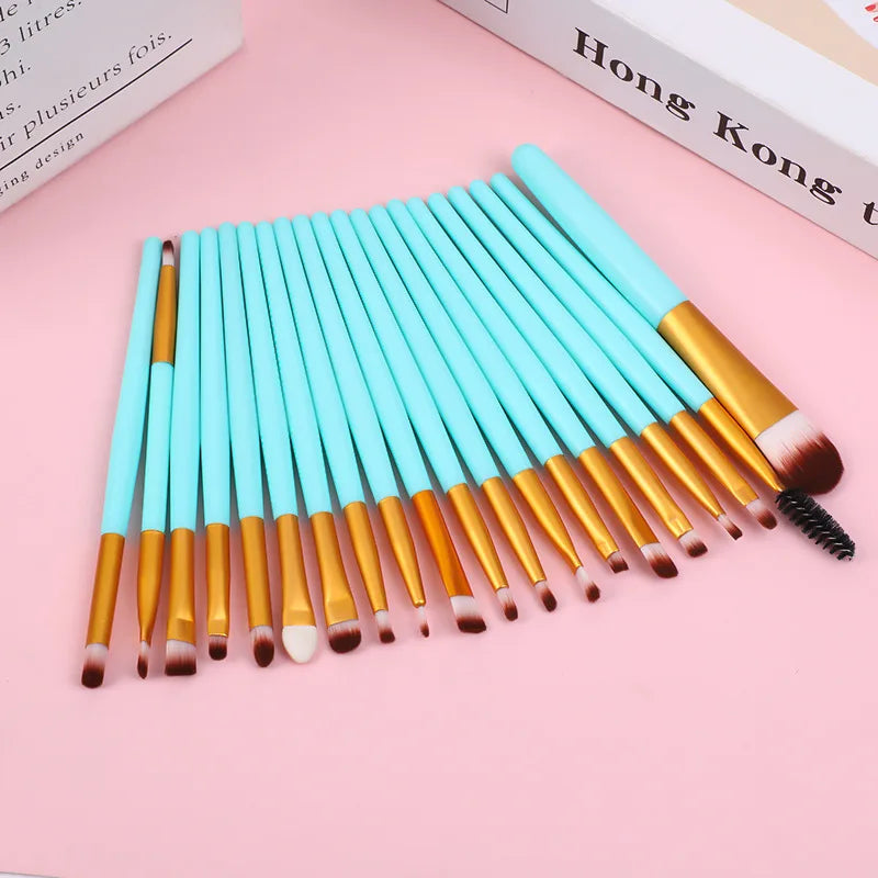 20pcs Makeup Brushes Portable Blush Brush Eyeshadow Brush Loose Powder Brush Beginner Complete Set Of Beauty Tools