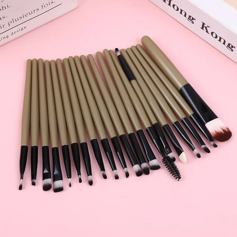 20pcs Makeup Brushes Portable Blush Brush Eyeshadow Brush Loose Powder Brush Beginner Complete Set Of Beauty Tools
