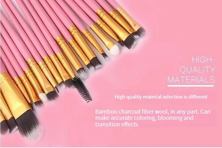 20pcs Makeup Brushes Portable Blush Brush Eyeshadow Brush Loose Powder Brush Beginner Complete Set Of Beauty Tools