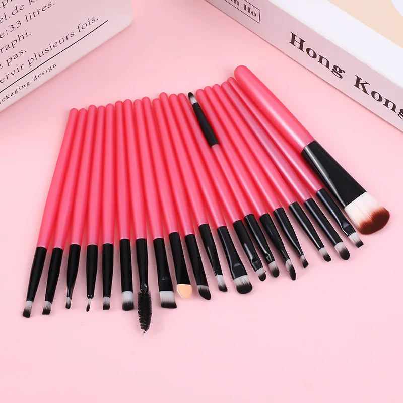 20pcs Makeup Brushes Portable Blush Brush Eyeshadow Brush Loose Powder Brush Beginner Complete Set Of Beauty Tools
