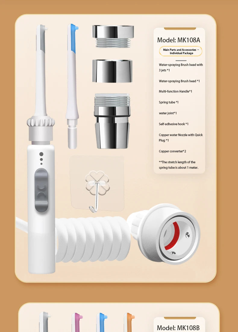 New Faucet Oral Irrigator Portable Teeth Cleaner Dental Water Flosser Pressure Adjustable Water Pick Jet Flossing No Charge Need