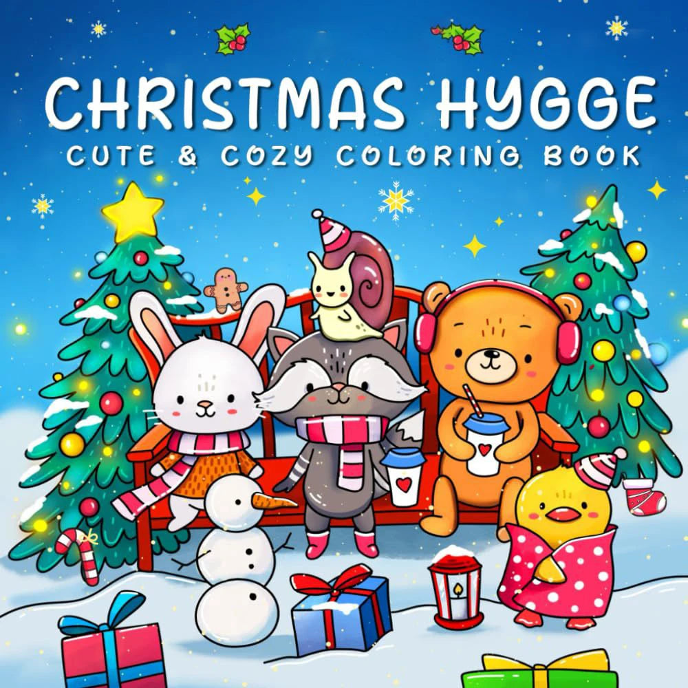 Christmas Coloring Book COZY FRIENDS Coloring Book For Adults And Teens Featuring Adorable Creepy Creatures for Christmas Gifts