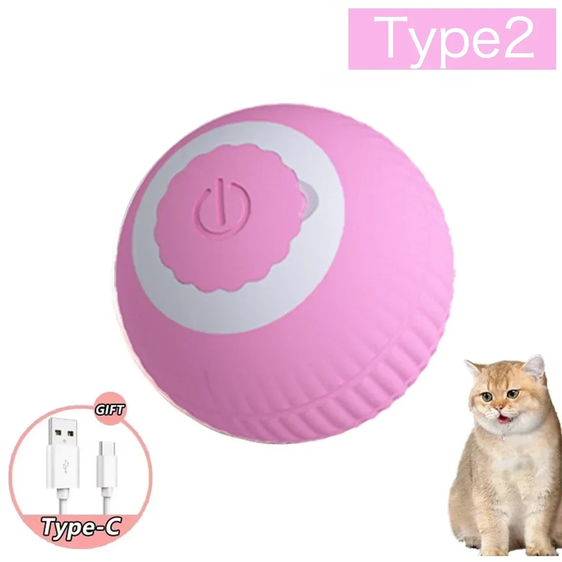 Smart Interactive Cat Toy Training Auto Rolling Ball Self-moving Kitten Auto Rolling Magic Ball Rechargeable Toys for Cats Dogs