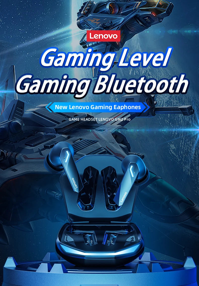 Choice Lenovo GM2 Pro Gaming Headset Bluetooth 5.3 Dual Mode Music Sport Earbuds Noise Reduction Headphones with Mic HD Call