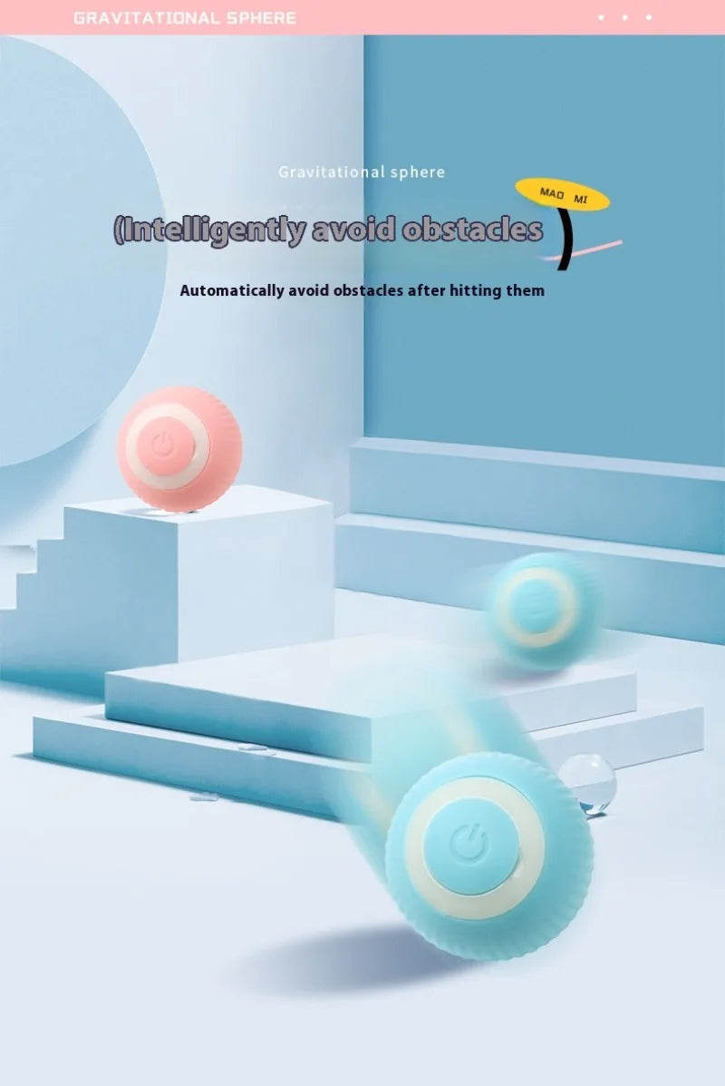Gravity Intelligent Rolling Ball Cat Toys USB Charging Pet Accessorie Grinding Teeth Resistant To Bite Amuse Pet Toys kitten