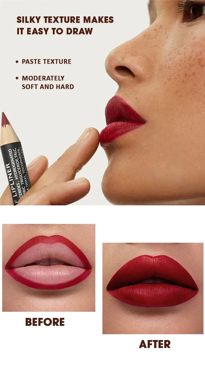 6pcs/Set Rozza Velvet Matte Lip Liner,Long-Lasting Waterproof Finish,Non-Fading,Brown,Pink,Purple Shades,Perfect for All Skins