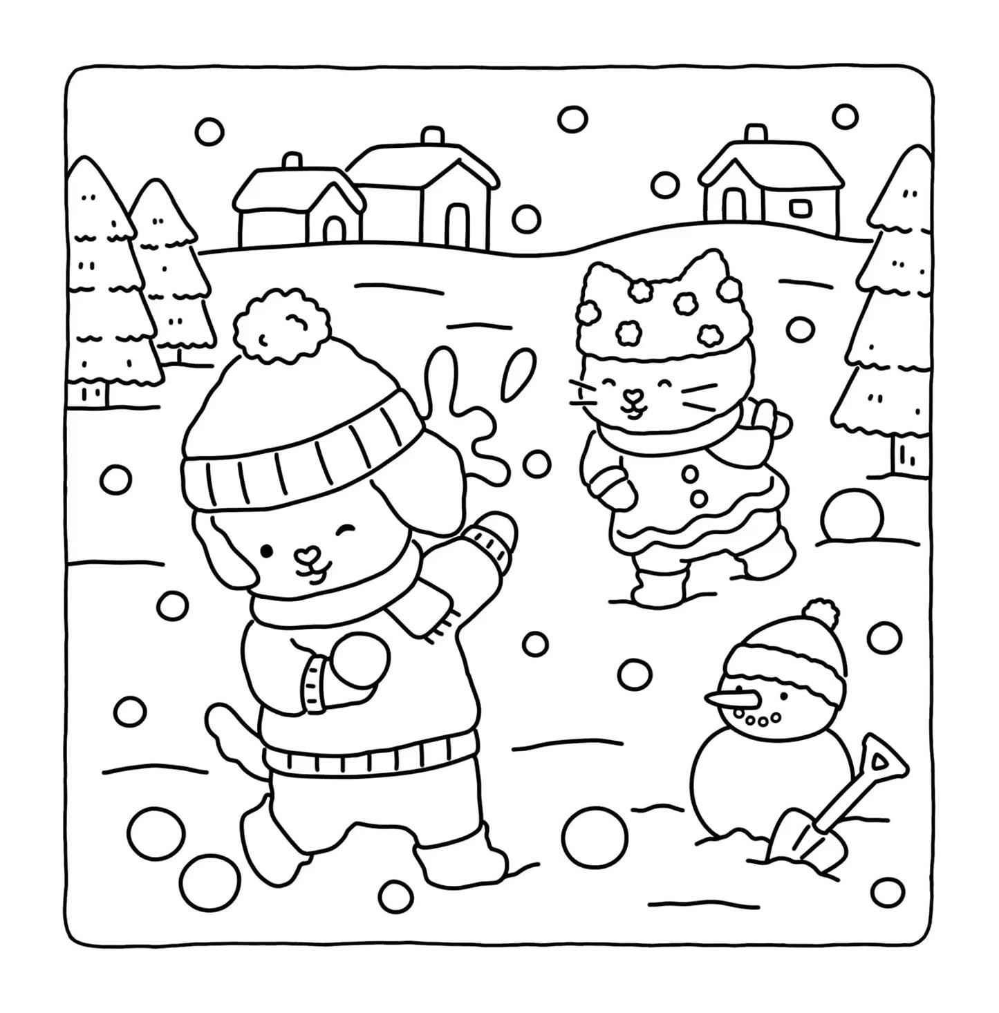 Christmas Coloring Book COZY FRIENDS Coloring Book For Adults And Teens Featuring Adorable Creepy Creatures for Christmas Gifts