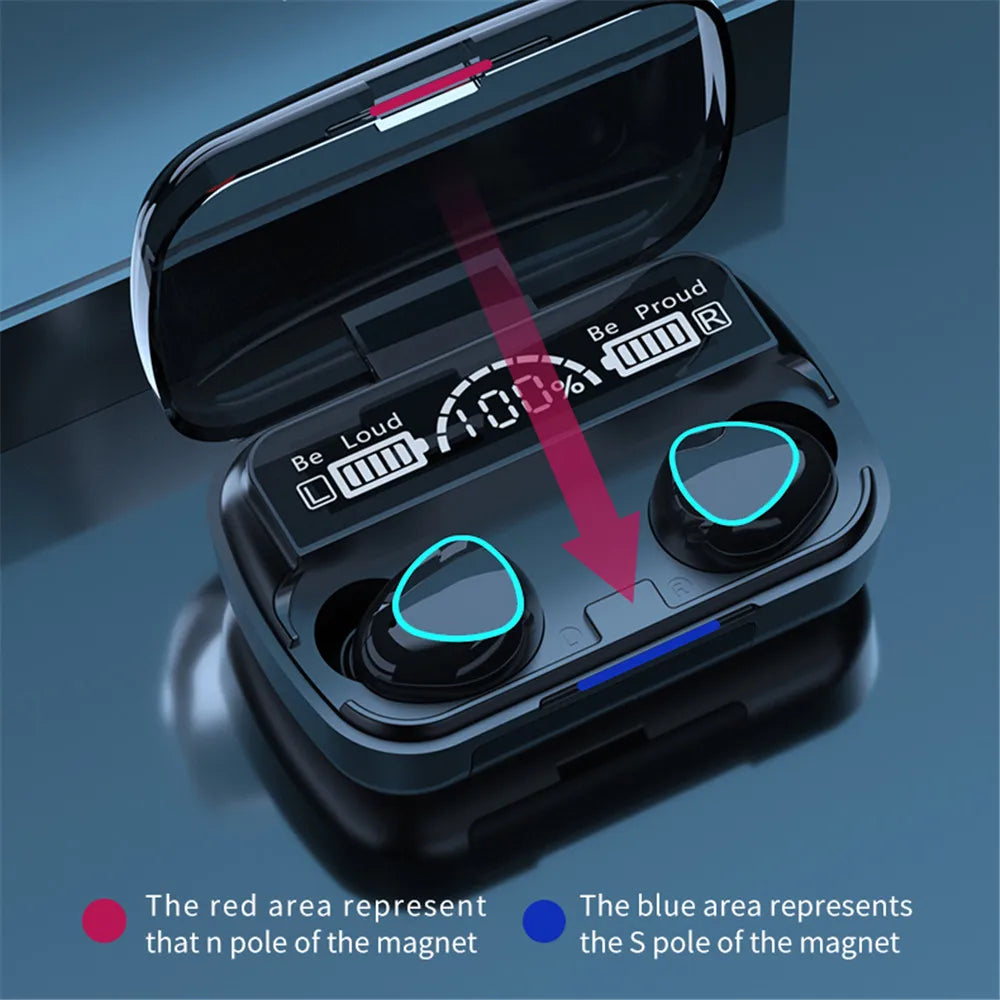 M10 Wireless Headphone Bluetooth Earphones Waterproof Earpieces Sport Earbuds For Huawei iPhone OPPO Xiaomi TWS Music Headset