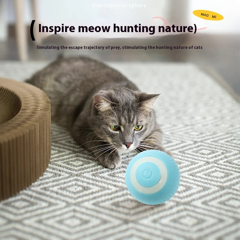 Gravity Intelligent Rolling Ball Cat Toys USB Charging Pet Accessorie Grinding Teeth Resistant To Bite Amuse Pet Toys kitten