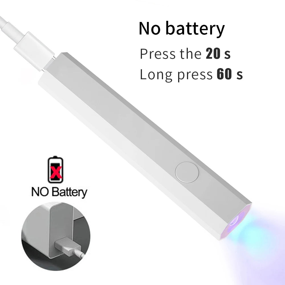 Mini Handheld UV/LED Light for Nails With LED Display Small Portable Mini UV Light for Gel Nail 2 Timer Setting LED Nail Lamp