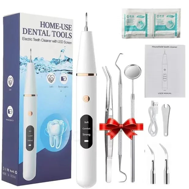 Household Electric Dental Calculus Remover Portable Dental Scaler Whitening Teeth Pen Ultrasonic Tooth Cleaner Whitening Tee