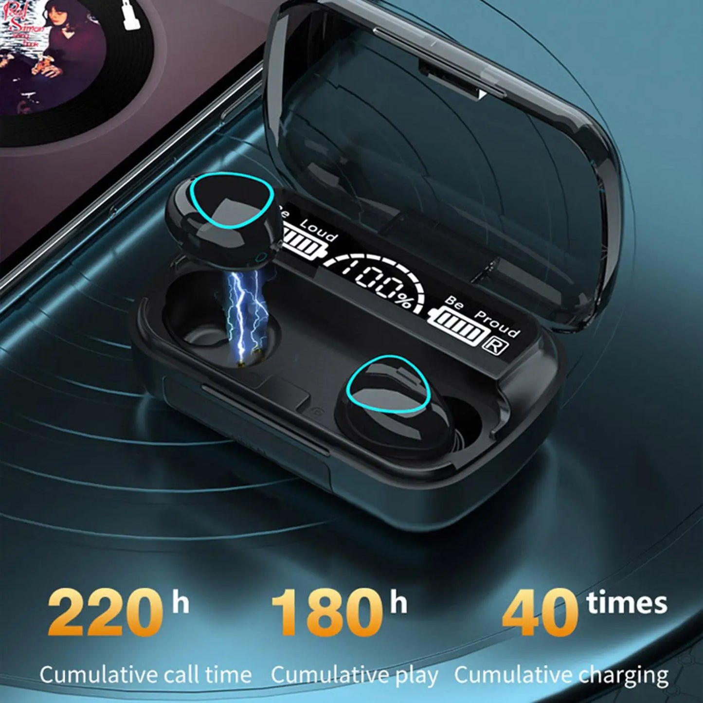 M10 TWS Bluetooth 5.3 Headphones 3500mAh Charging Box Wireless Earphones With Mic 9D Stereo Sports Waterproof Earbuds Headset