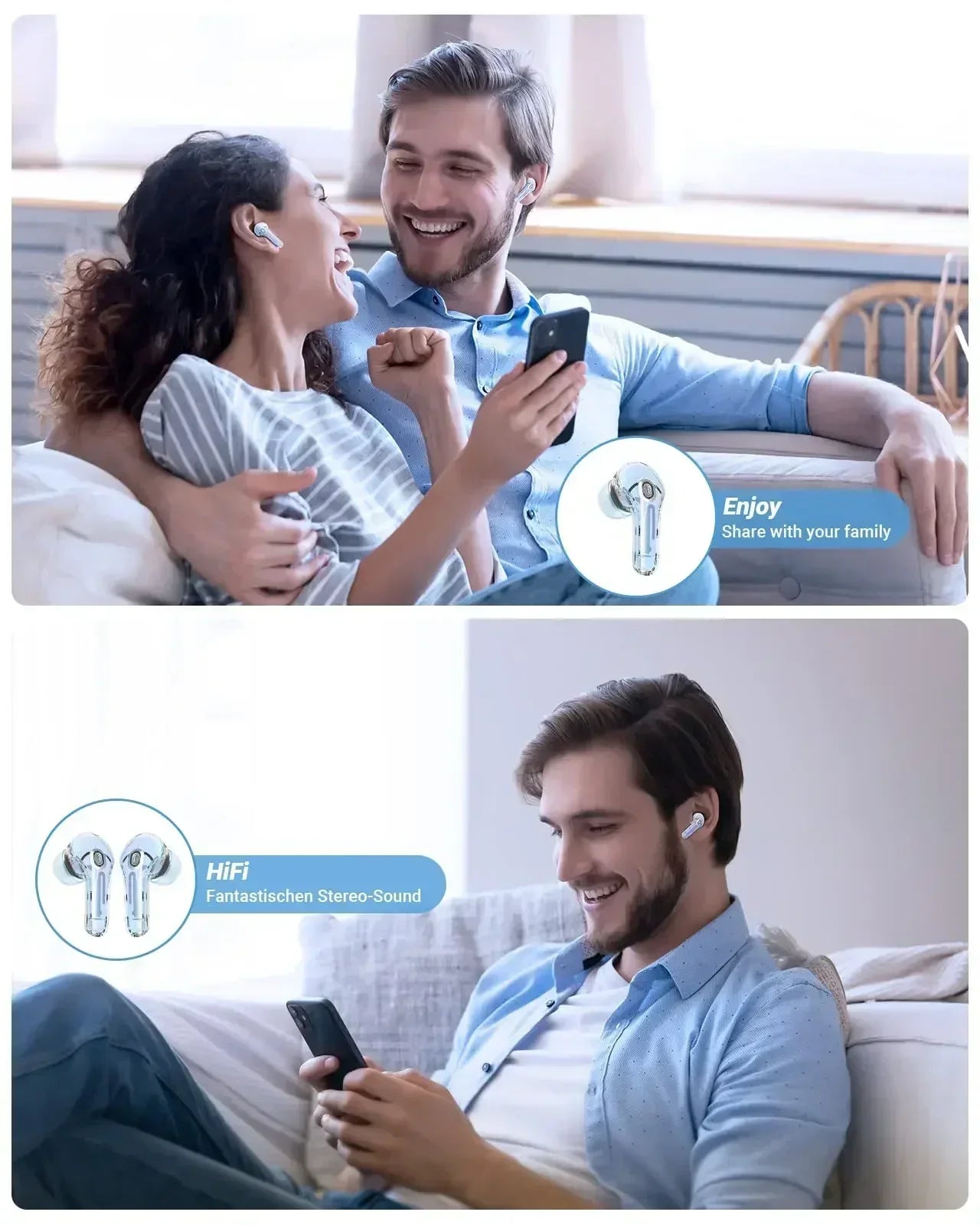 TWS T8 Wireless Earphones Fone Bluetooth Earbuds Transparent Digital Display Mecha Style for Acefast Sport Headphones for Lenovo