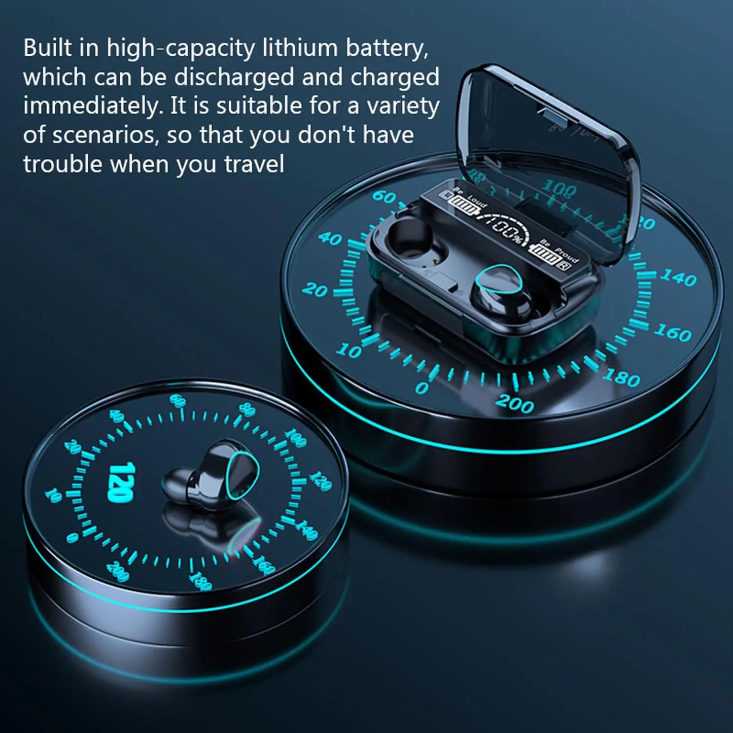 M10 TWS Bluetooth 5.3 Headphones 3500mAh Charging Box Wireless Earphones With Mic 9D Stereo Sports Waterproof Earbuds Headset