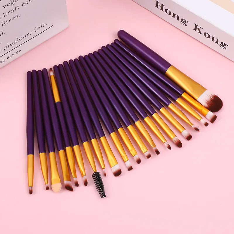 20pcs Makeup Brushes Portable Blush Brush Eyeshadow Brush Loose Powder Brush Beginner Complete Set Of Beauty Tools