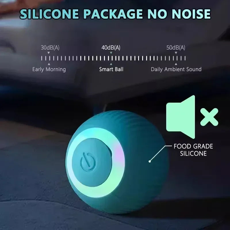 Smart Interactive Cat Toy Training Auto Rolling Ball Self-moving Kitten Auto Rolling Magic Ball Rechargeable Toys for Cats Dogs
