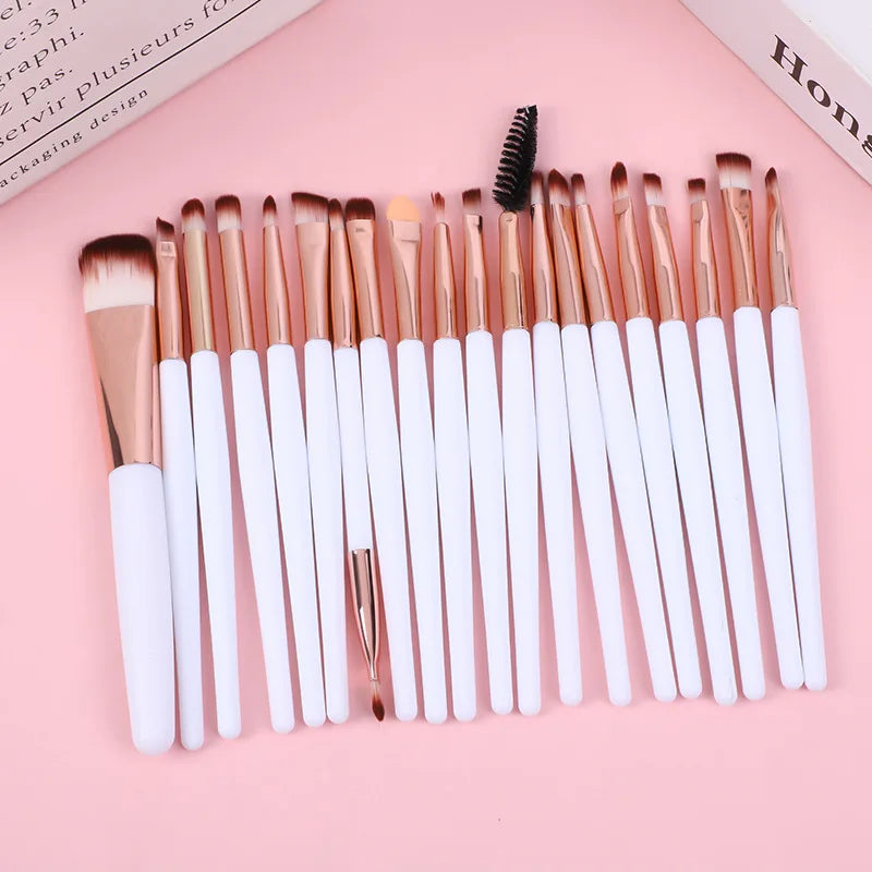 20pcs Makeup Brushes Portable Blush Brush Eyeshadow Brush Loose Powder Brush Beginner Complete Set Of Beauty Tools