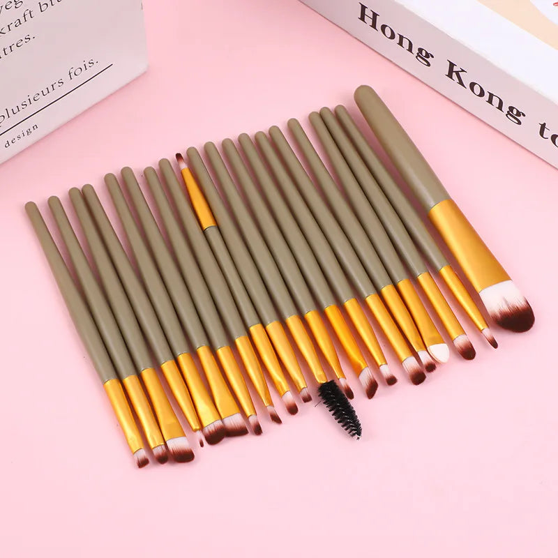 20pcs Makeup Brushes Portable Blush Brush Eyeshadow Brush Loose Powder Brush Beginner Complete Set Of Beauty Tools