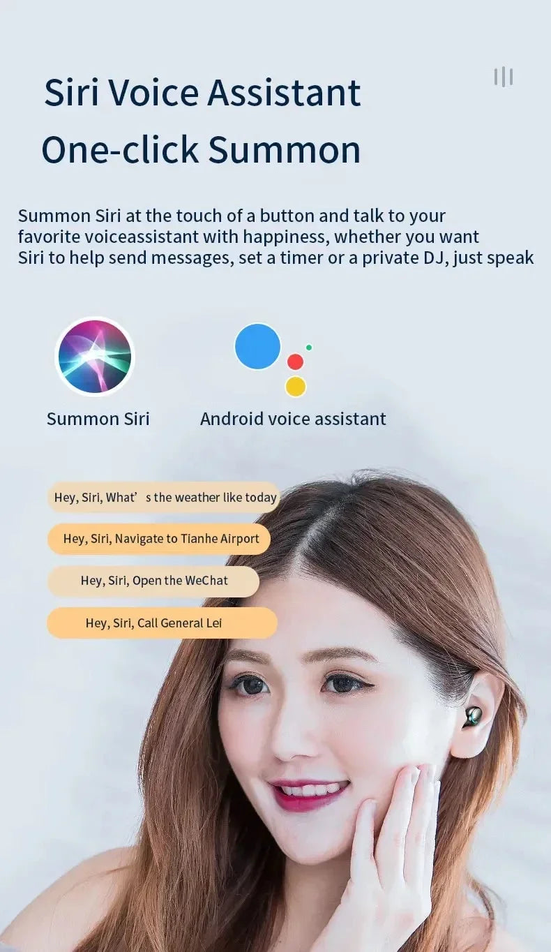F9 5C Wireless Bluetooth Headphones Tws Waterproof Earbuds Earphones Digital Display Heaset Large Capacity Charging Case