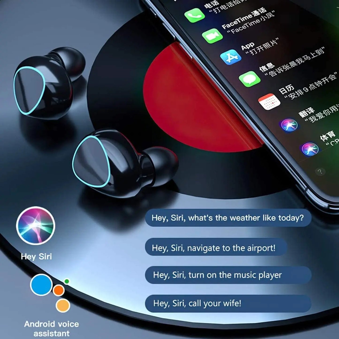 M10 TWS Bluetooth 5.3 Headphones 3500mAh Charging Box Wireless Earphones With Mic 9D Stereo Sports Waterproof Earbuds Headset