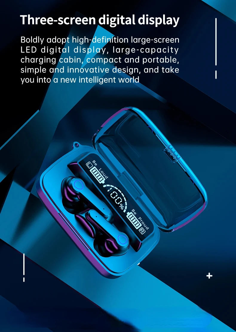 M19 TWS Wireless Headphones Earphones Bluetooth Stereo Noise Reduction Waterproof Sports Earbuds Headsets With Mic
