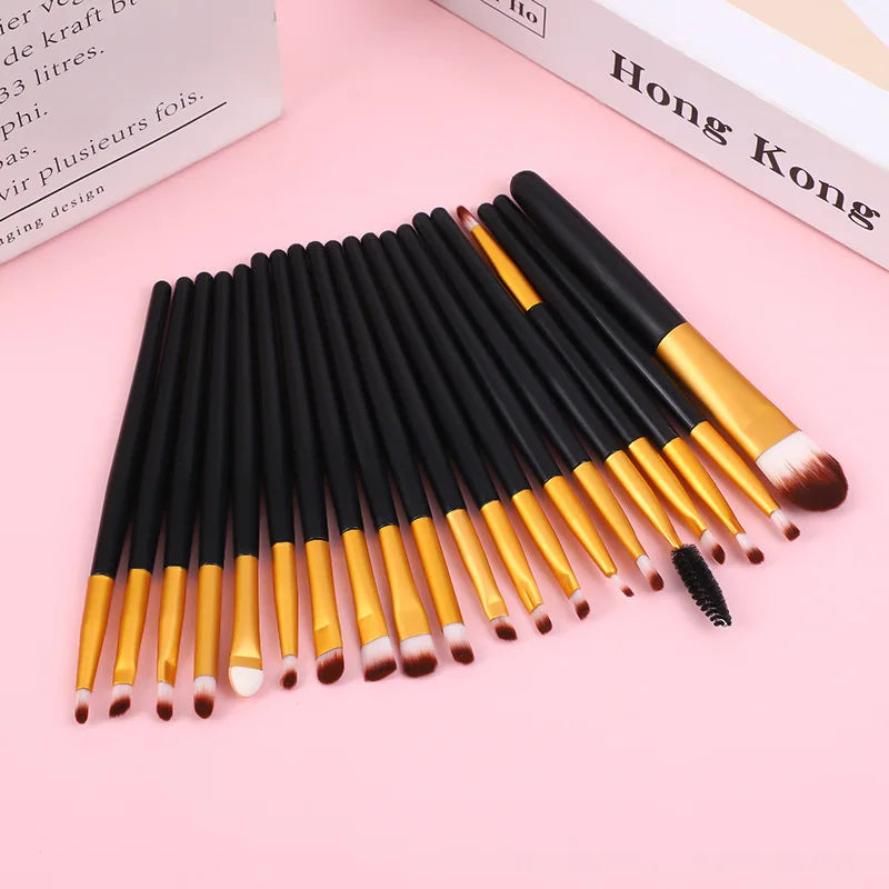 20pcs Makeup Brushes Portable Blush Brush Eyeshadow Brush Loose Powder Brush Beginner Complete Set Of Beauty Tools