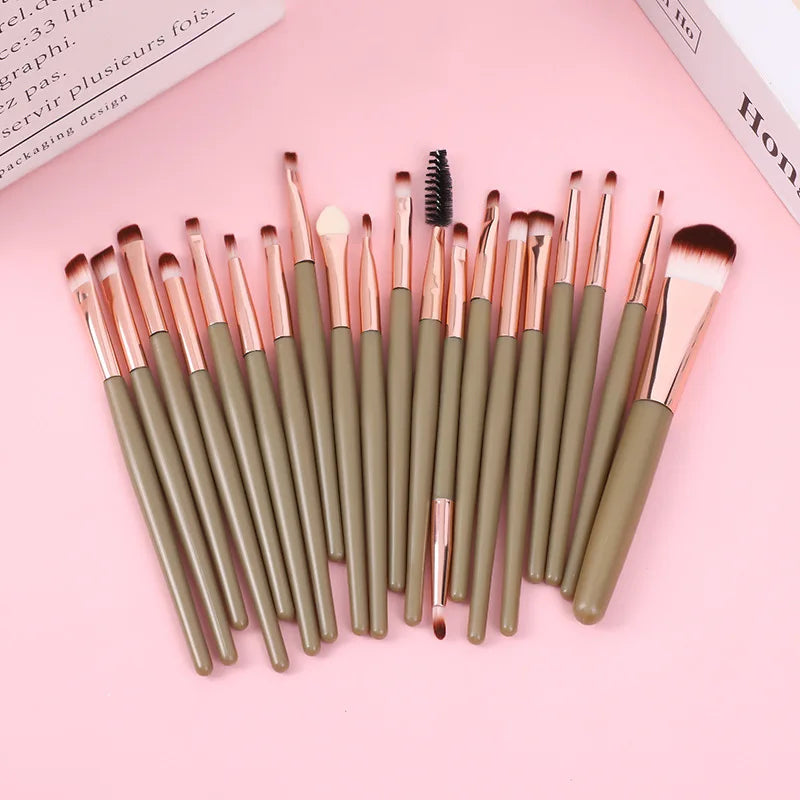 20pcs Makeup Brushes Portable Blush Brush Eyeshadow Brush Loose Powder Brush Beginner Complete Set Of Beauty Tools
