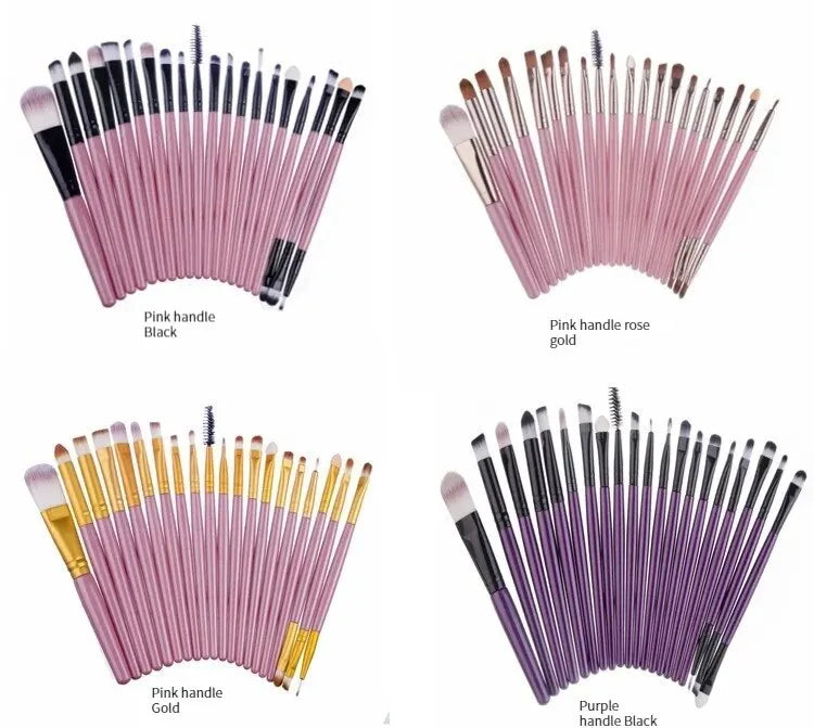 20pcs Makeup Brushes Portable Blush Brush Eyeshadow Brush Loose Powder Brush Beginner Complete Set Of Beauty Tools