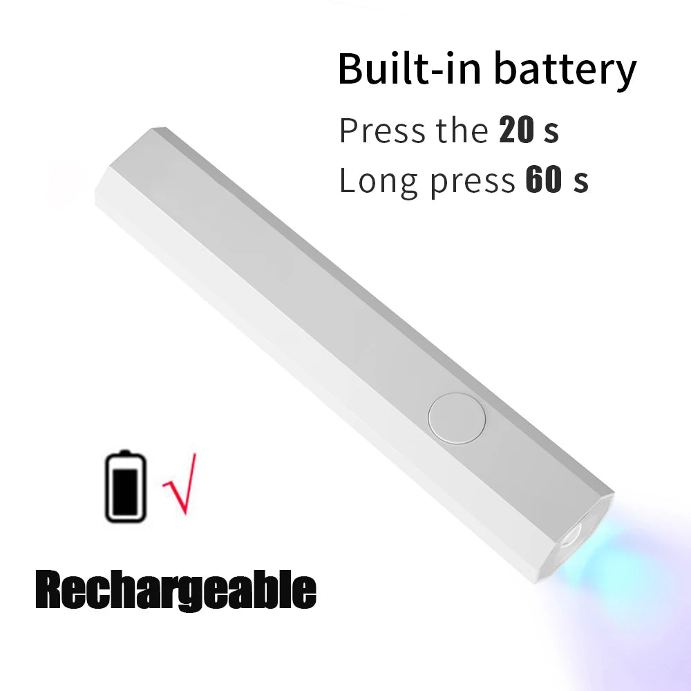 Mini Handheld UV/LED Light for Nails With LED Display Small Portable Mini UV Light for Gel Nail 2 Timer Setting LED Nail Lamp