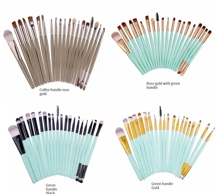 20pcs Makeup Brushes Portable Blush Brush Eyeshadow Brush Loose Powder Brush Beginner Complete Set Of Beauty Tools